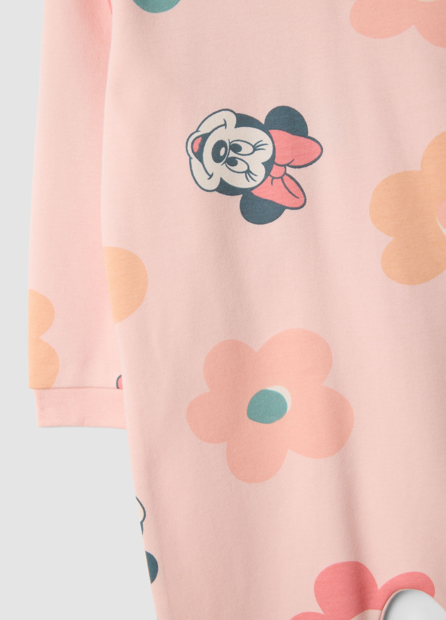 2-pack of pink pure cotton Minnie sleepsuits