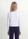 Girls&rsquo; pure cotton white T-shirt with ribbed crew neck_3