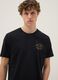 Black printed T-shirt in pure cotton, regular fit_3