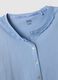 Blue pyjamas in pure cotton regular fit with floral details_5
