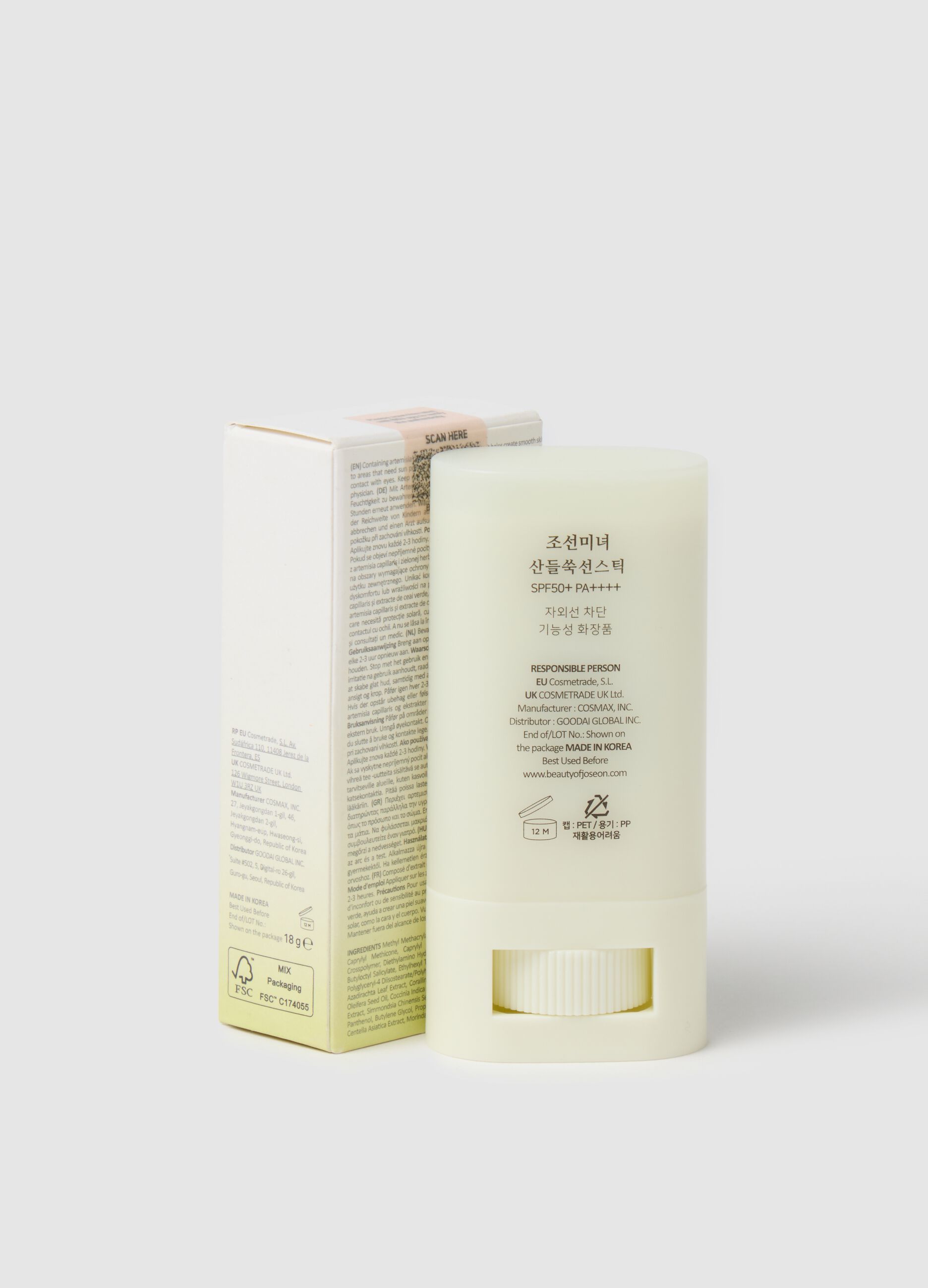 Matte Sun Stick: Mugwort & Camelia