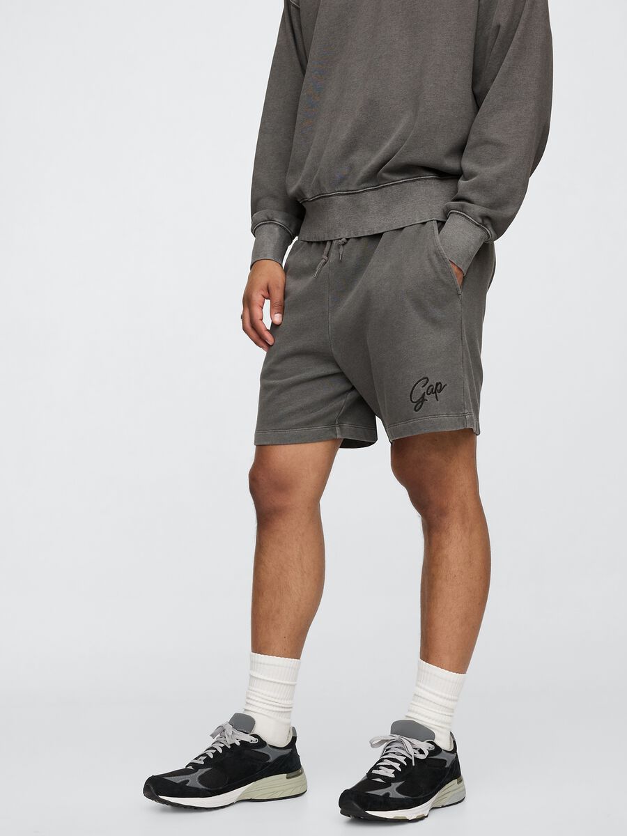 Grey Gap Cotton Blend Shorts_1