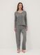 Grey cotton-viscose blend pyjama trousers_0