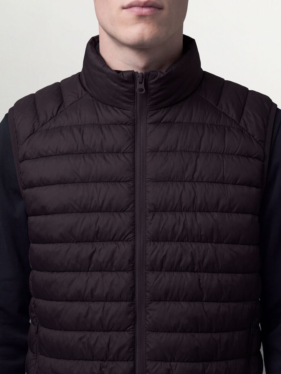 Purple Ultralight padded gilet with zip_3