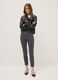 Grey Slim Fit Treggings Trousers_0