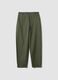 Green regular-fit stretch cotton trousers_4