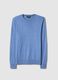 Azure crew neck pullover in regular fit cotton blend_4