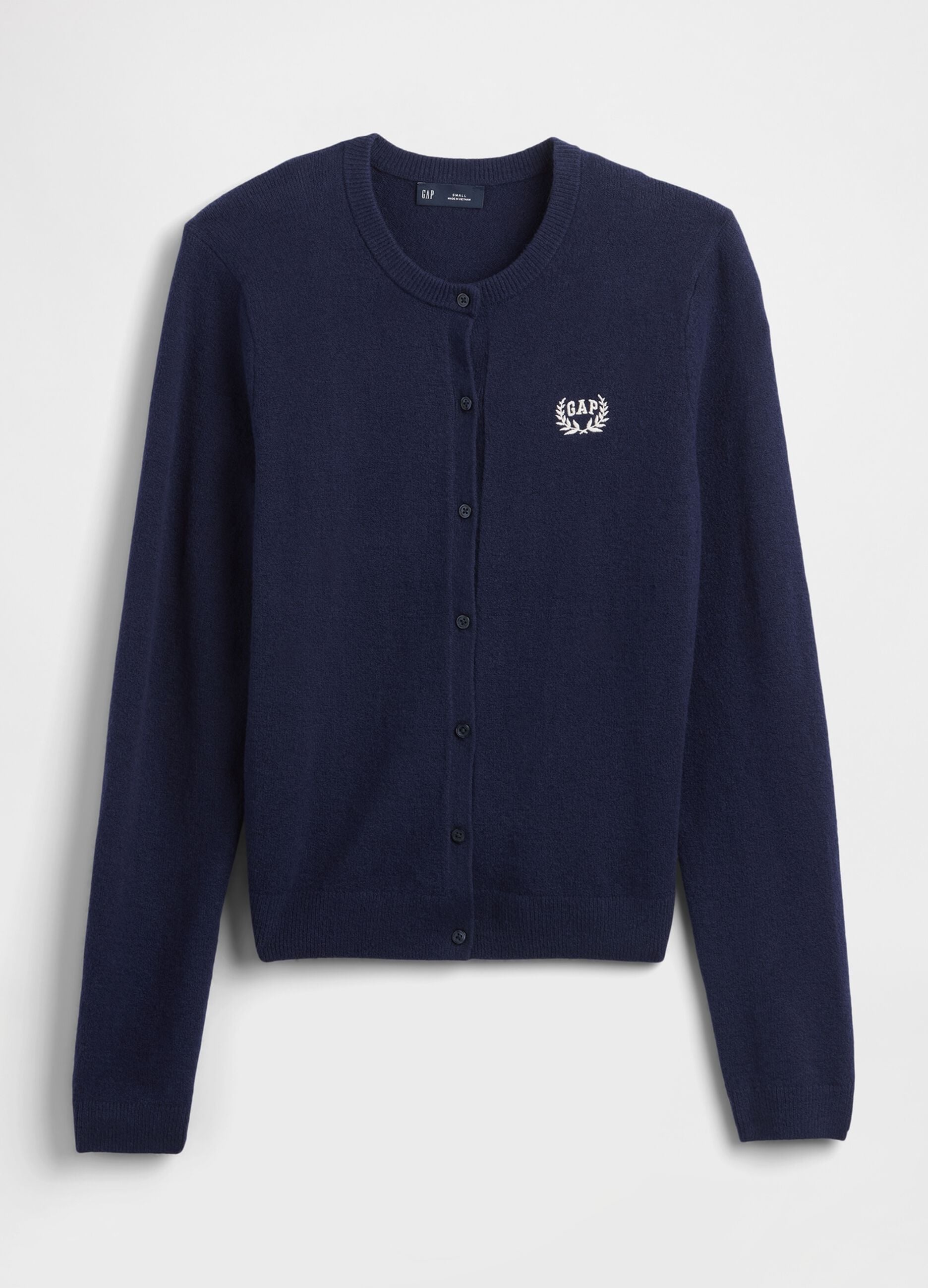 Blue Cardigan in Mixed Fabrics