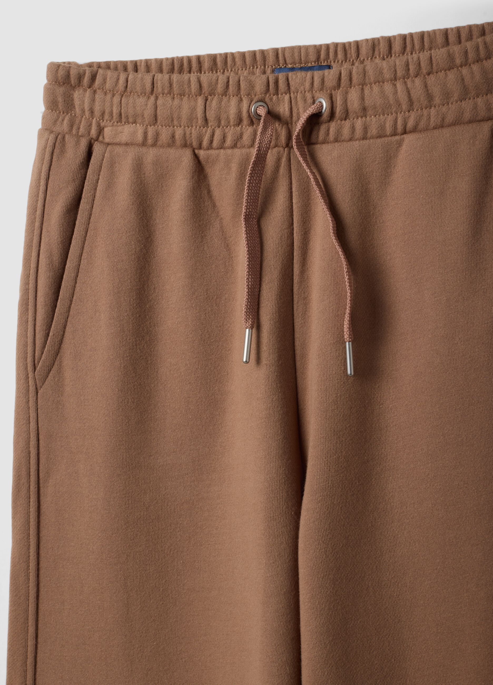 Girls&rsquo; brown culotte trousers in pure organic cotton