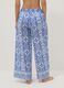 Blue pure cotton trousers with all-over print_2