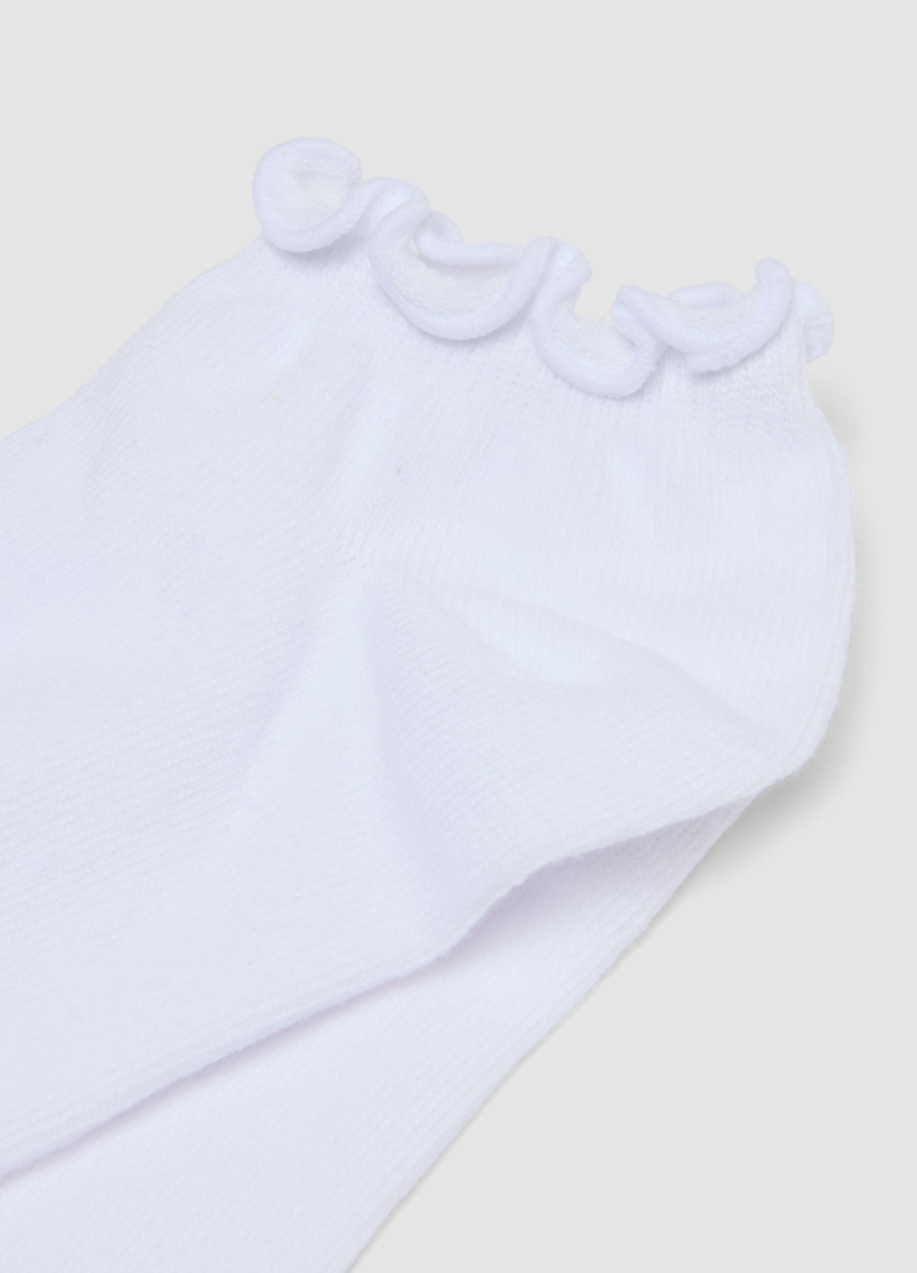 2-pack of white organic cotton no-show socks