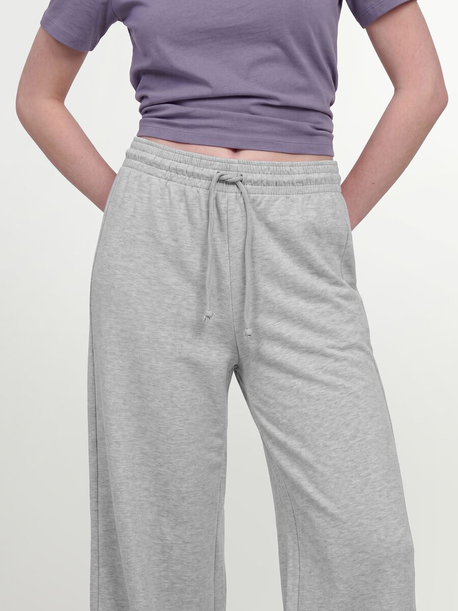 Grey baggy-fit pure cotton jogger trousers_2