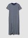 Blue striped stretch cotton maxi dress_4