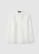 White Oversized Fit Lyocell Blend Shirt_5