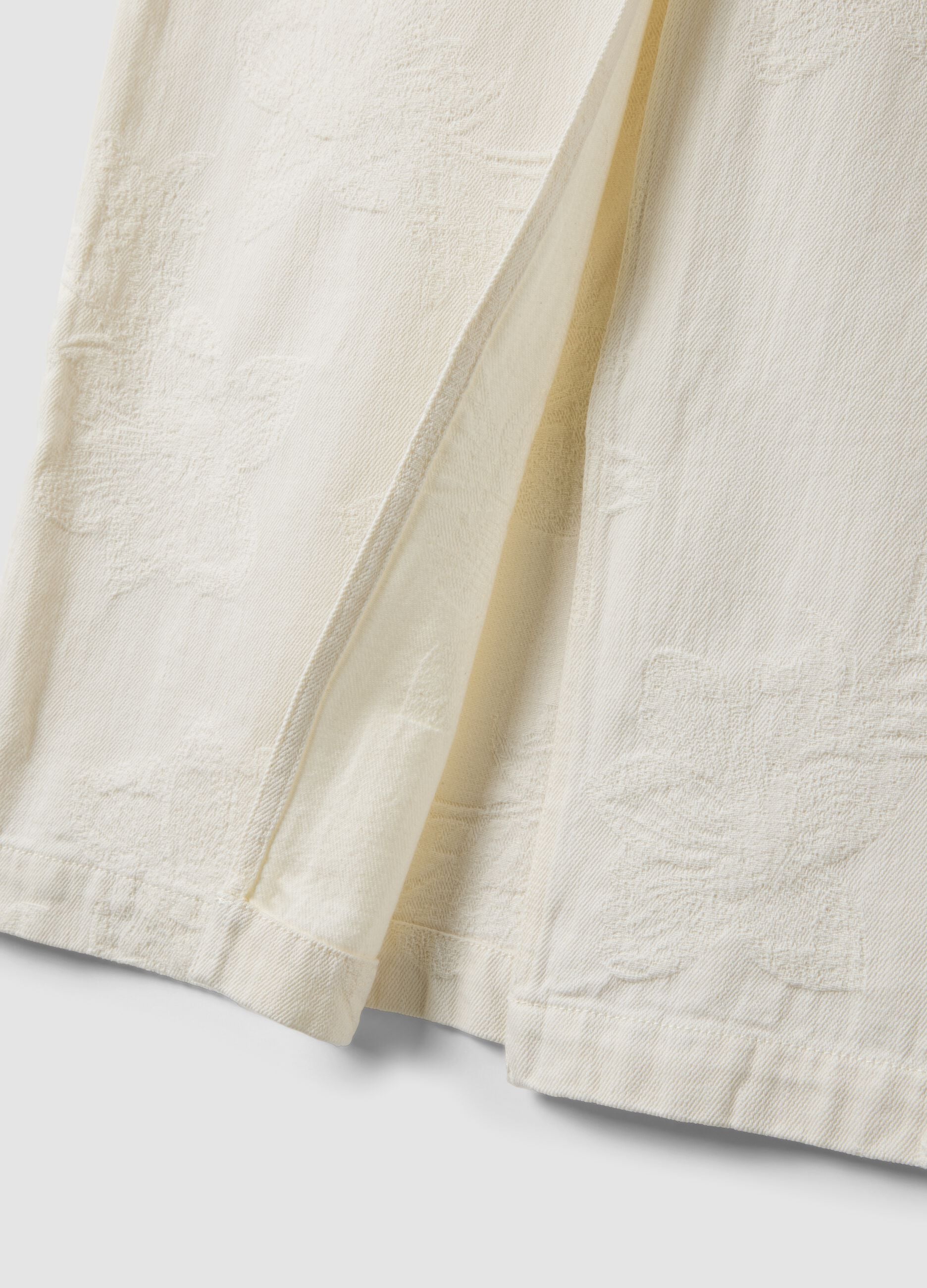 White pure cotton long skirt regular fit with elastic waistband