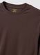 Regular fit stretchy cotton long sleeve brown t-shirt_5