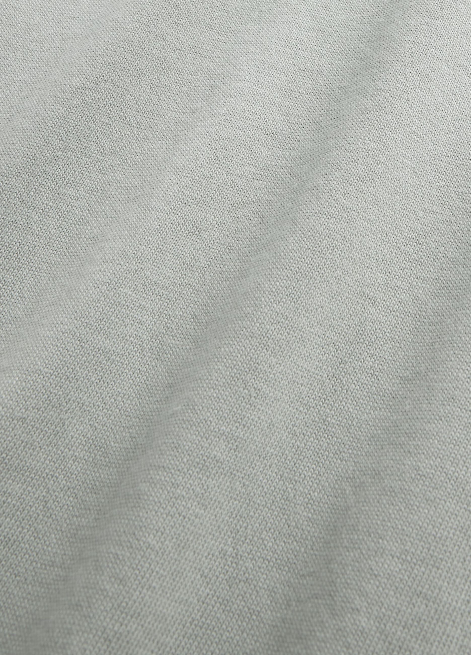 Grey Long Sleeve Cotton T-Shirt