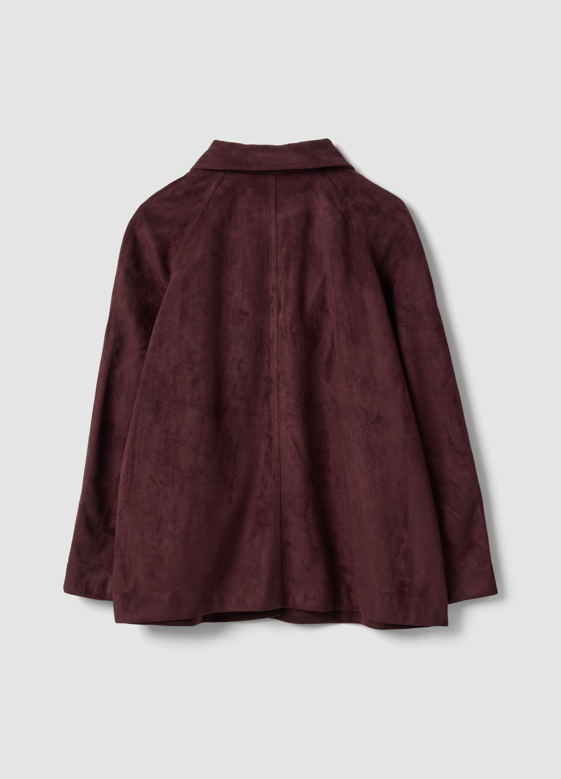 Purple regular-fit jacket with button fastening