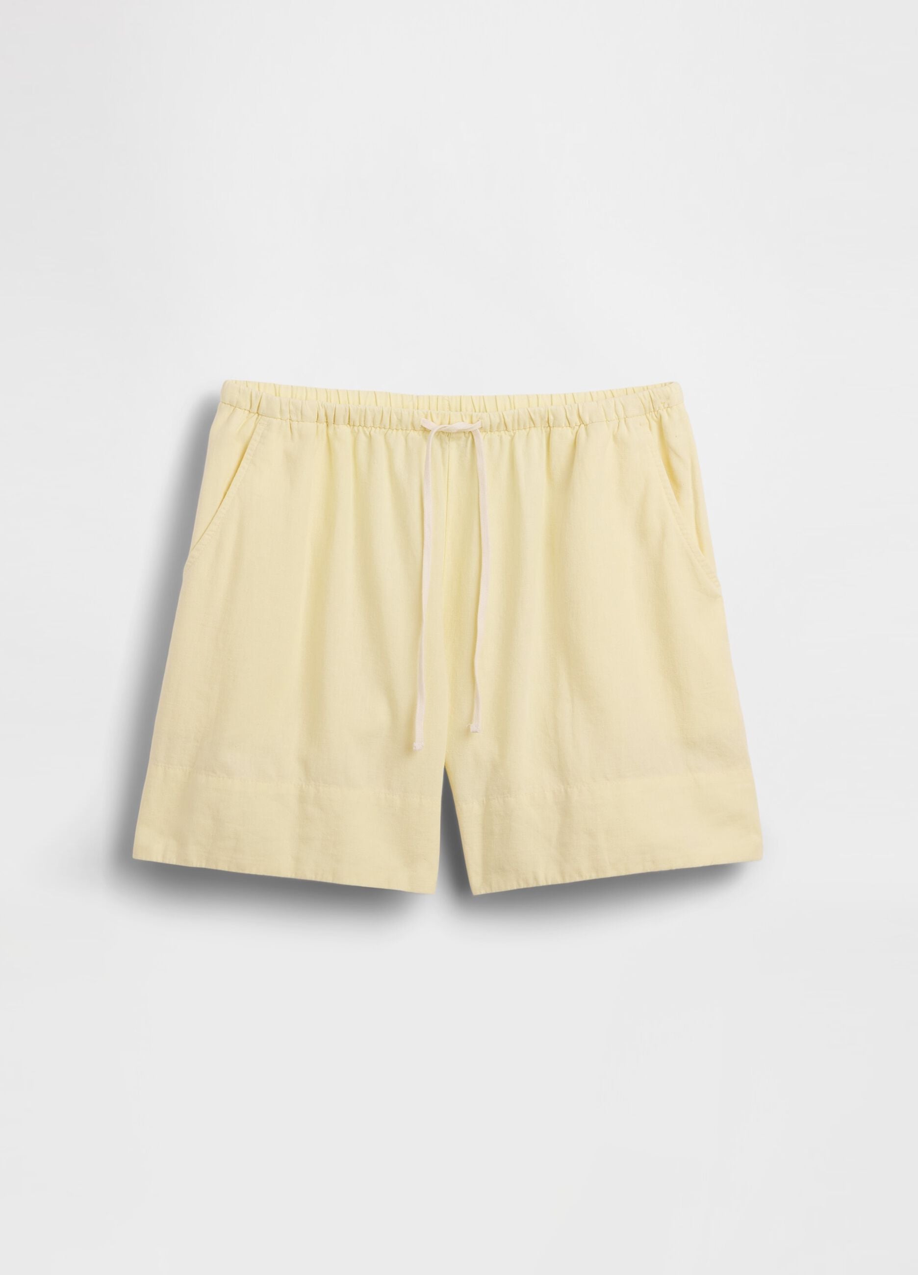 Linen-Blend Viscose Shorts