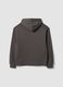 Grey organic cotton zip-up hoodie for boys, relaxed fit_1