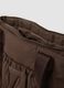 Brown shopper bag with gathered external pocket_2