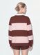 Brown striped cotton-blend sweatshirt with collar, relaxed fit_1