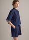 Blue denim shirt in cotton blend, oversized fit with frayed hem_0