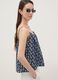 Blue pure cotton cami top with thin straps_0