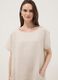 Beige pure linen dress with patch pockets, regular fit_0
