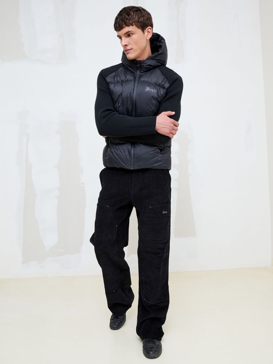 Black Corduroy Carpenter Trousers_1
