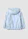 Girls' regular fit metallic blue jacket with zip and hood_1
