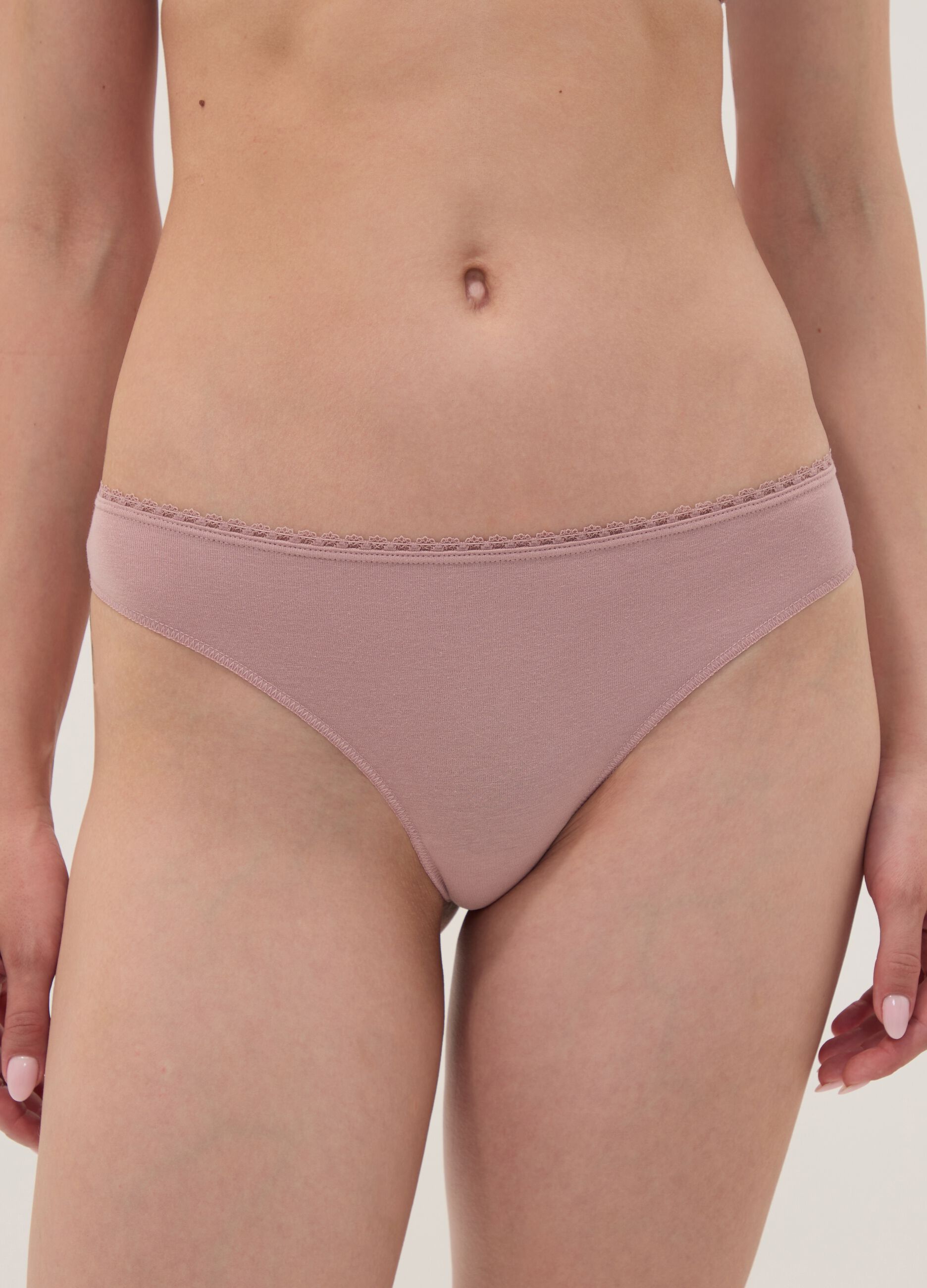 3-pack of multicolour Brazilian briefs in stretch organic cotton