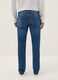Slim fit blue stretch cotton jeans with five pockets_2