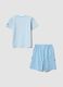 Light blue pure cotton boys&rsquo; short pyjamas with Sonic prints_1