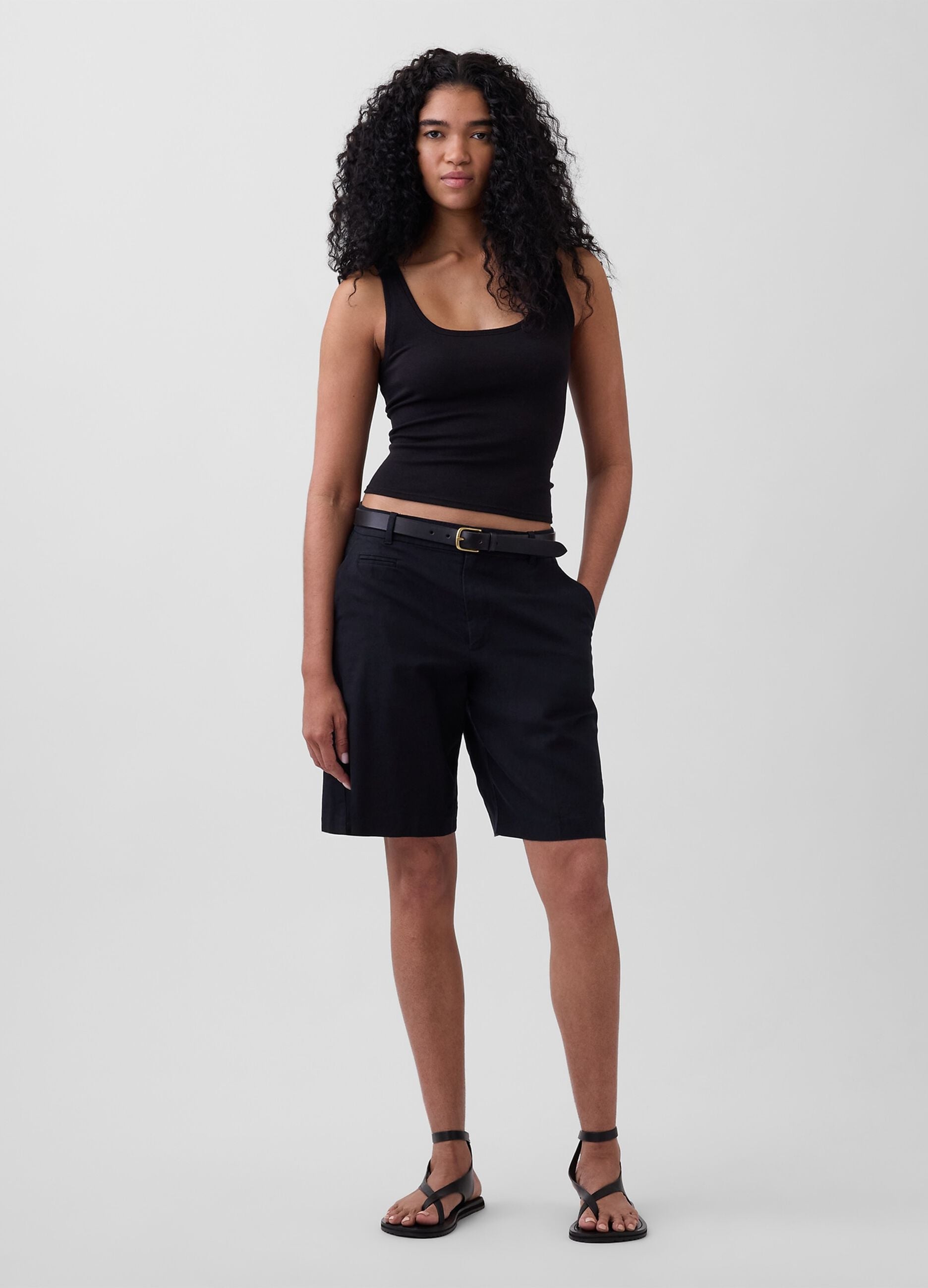 Stretch cotton-modal shorts