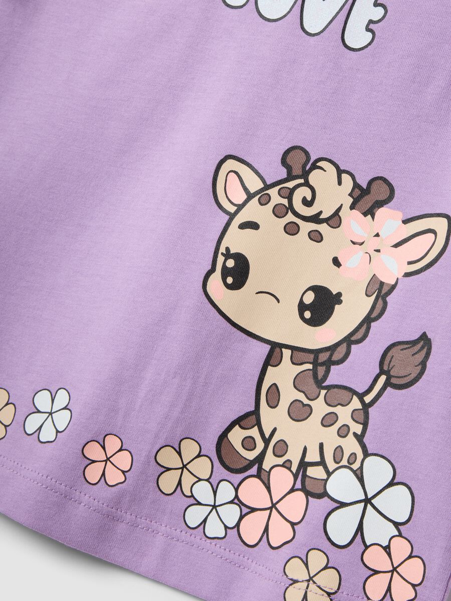 Purple organic cotton top with frills_3