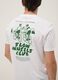 White pure cotton T-shirt with chest print, regular fit_3
