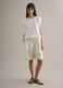 White Sleeveless Cotton-Blend Regular Fit T-shirt_1