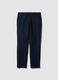 Blue slim-fit chino trousers in lyocell and stretch cotton_4
