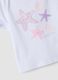 White and pink pure cotton set with T-shirt and leggings_2