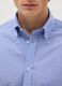 Blue check regular fit cotton blend shirt easy iron_1
