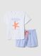 Multicolour pure cotton short pyjamas, regular fit with print_4