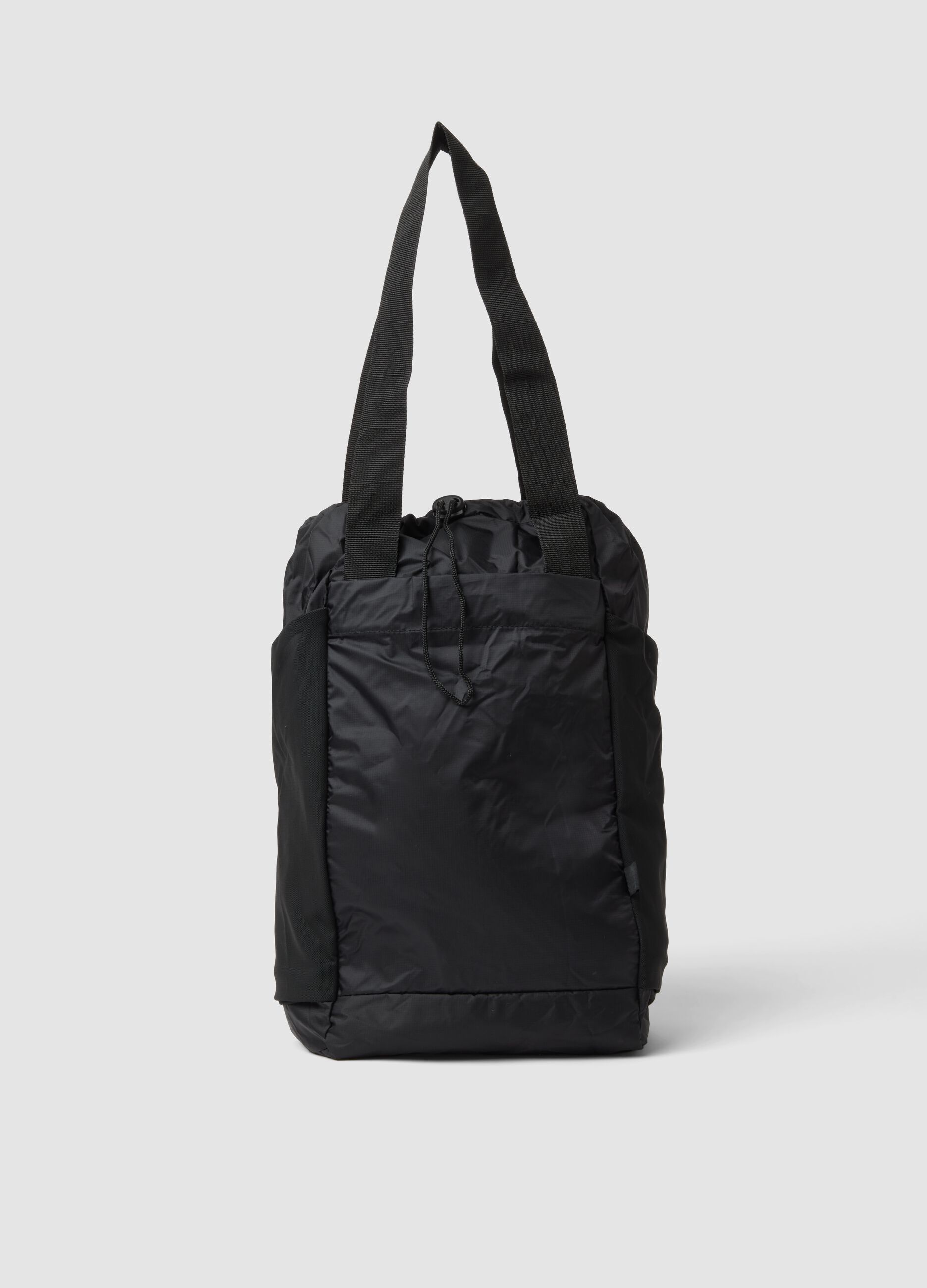 Borsa nera sportiva richiudibile con doppi manici