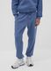 Blue cotton-blend joggers with logo_1