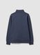 Grey cotton-blend sweatshirt with crew neck and zip, regular fit_2