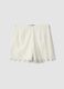White pure cotton broderie anglaise shorts with scalloped hem, regular fit_4