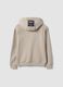 Beige cotton-blend hoodie with logo for boys_5