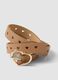 Brown belt with perforated heart buckle_1