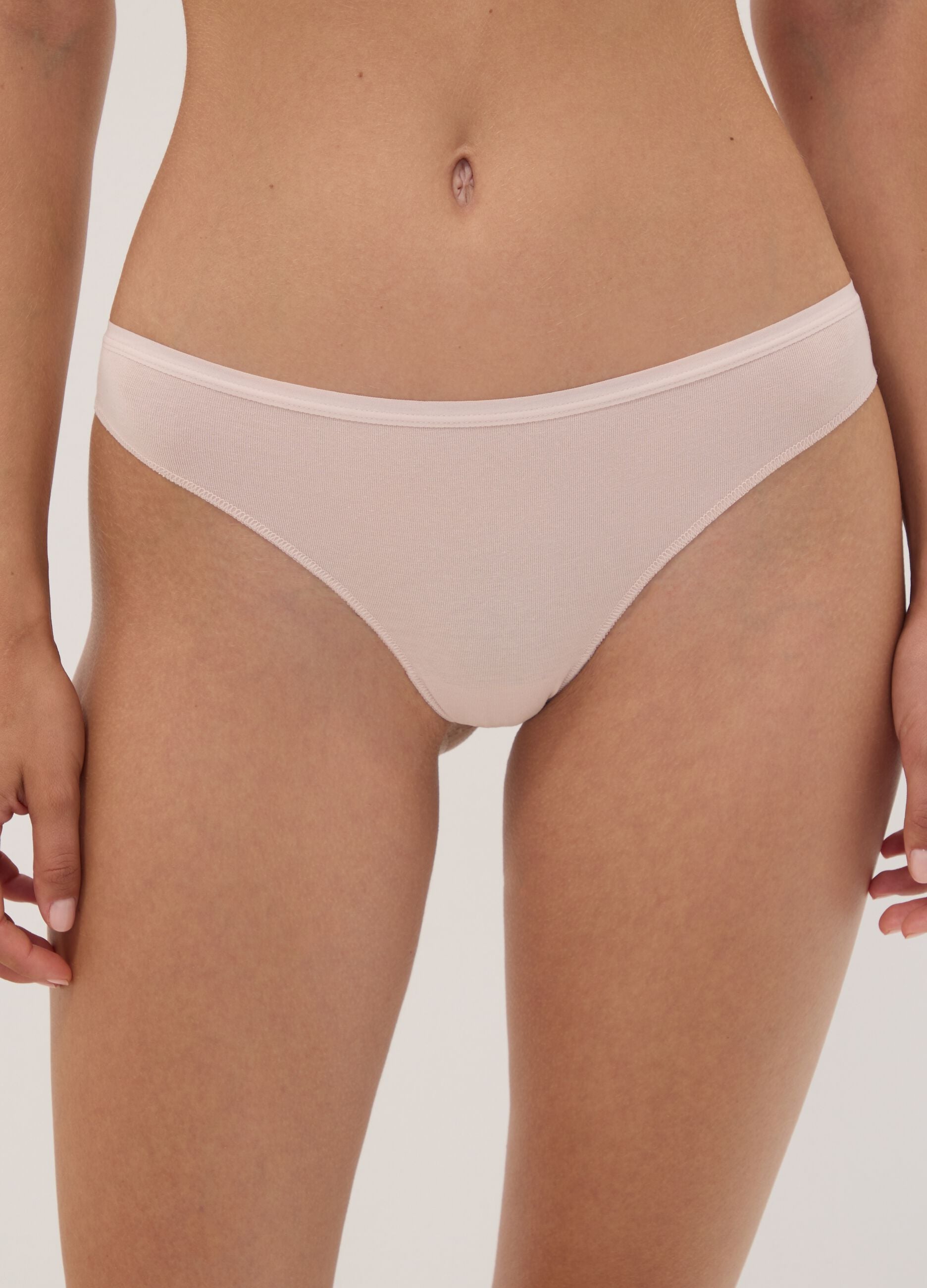 Pack of five multicolour Brazilian briefs in stretch cotton