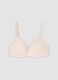 Pink padded triangle bra in stretch fabric_4